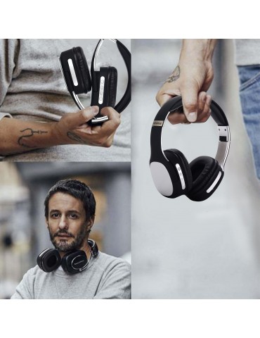MH3 Head-mounted BT5.0 Wireless Headset with Microphone HiFi Stereo Sound Button Operation
