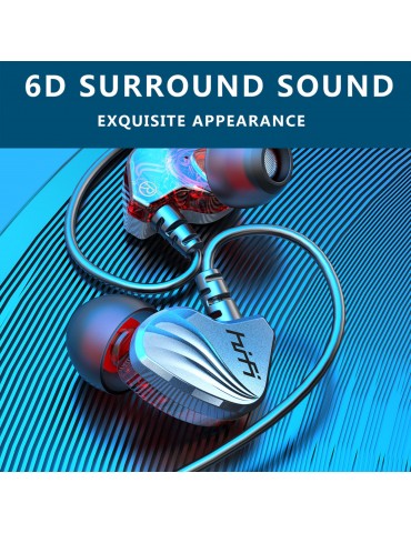 T2000 Music Headphones Type-C Wired In-ear Earbuds with Microphone & Memory Wire Earhooks for Running Music Game