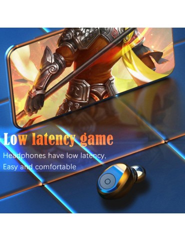 F9 Earphones BT5.0 Wireless Headphones Sweatproof Sports Mini Earbuds Noise Cancelling Gaming Headset LED Digital Display Button Control