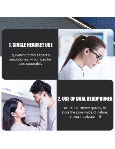 V10 BT 5.0 Wireless Earphones Stereo Wireless Mini Earbuds HiFi Sound Headphones 2400mAh Powerbank Phone Holder No Power Display