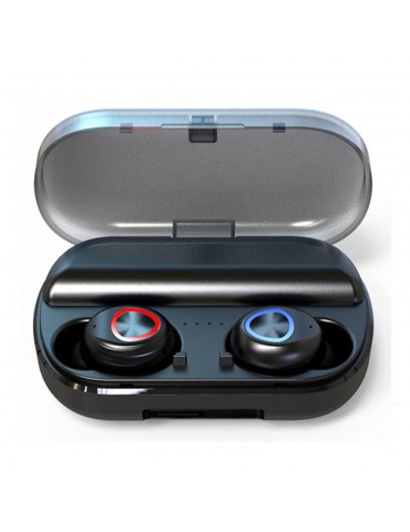 V10 BT 5.0 Wireless Earphones Stereo Wireless Mini Earbuds HiFi Sound Headphones 2400mAh Powerbank Phone Holder No Power Display