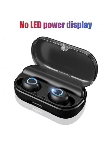 V10 BT 5.0 Wireless Earphones Stereo Wireless Mini Earbuds HiFi Sound Headphones 2400mAh Powerbank Phone Holder No Power Display