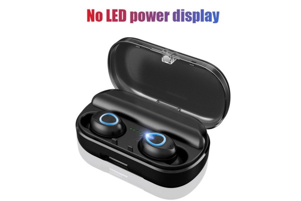 V10 BT 5.0 Wireless Earphones Stereo Wireless Mini Earbuds HiFi Sound Headphones 2400mAh Powerbank Phone Holder No Power Display