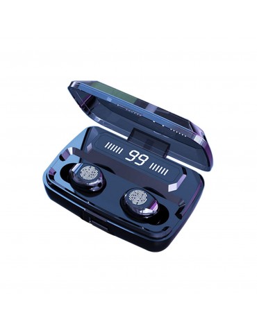 F9 In-Ear BT Earphones with Stereo Sound Noise Reduction Waterproof Sport Earbuds with LED-Digital Display Touch-Control Headphones HD Call Earbuds with MIC Compatible with iOS Android