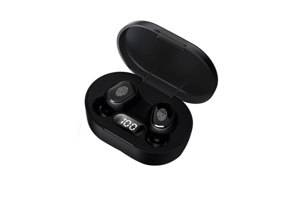 True Wireless Stereo-100 Wireless In-Ear Earbuds with Stereo Sound Noise Reduction Waterproof BT 5.1 Earphones with LED-Digital Display Touch-Control Headphones Headsets with HD Call for Sport Music