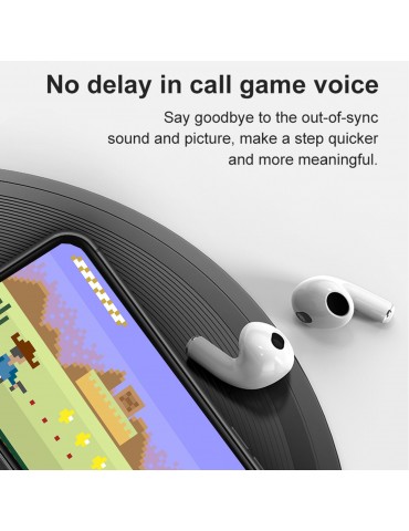 Semi-in-ear BT Earphones Stereo Sound Noise Reduction Waterproof Sport Earbuds Touch-Control Wireless Headphones for Music Call Game Compatible with iOS Android