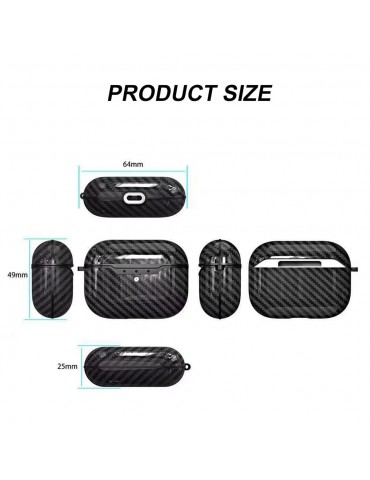 Silicone Protective Case Compatible with Apple AirPods Pro Wireless BT Earphones Case Shockproof Scratch-Resistant Bag Cover Black