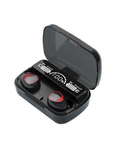 M10A True Wireless Earphone BT 5.1 Mini Headsets Sport Earbuds LED Display HD Call with Mic USB Output Power Bank